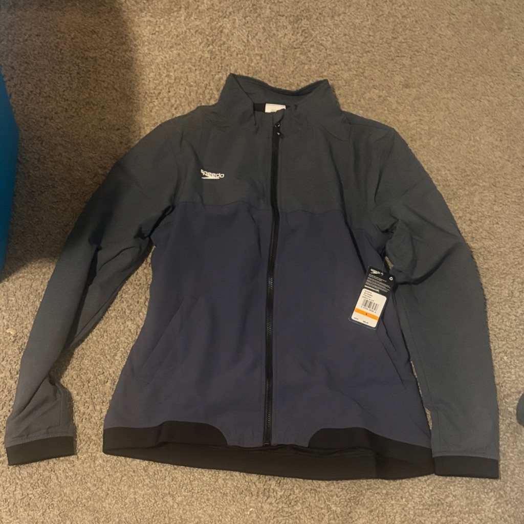 Speedo Gray And Slate Blue Athletic Jacket
